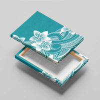 Polynesian Plumeria Flowers Tribal Canvas Wall Art Pacific Tattoo Teal Style LT9 - Polynesian Pride