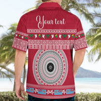 Personalised Fiji Marau Na Kerisimasi Hawaiian Shirt Merry Christmas Tapa Pattern Red Style LT9 - Polynesian Pride
