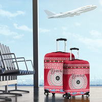 Personalised Fiji Marau Na Kerisimasi Luggage Cover Merry Christmas Tapa Pattern Red Style LT9 - Polynesian Pride