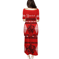Personalised Tonga Kilisimasi Fiefia Family Matching Puletasi Dress and Hawaiian Shirt Merry Christmas with Turtle Ngatu Pattern LT9 - Polynesian Pride