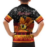 Personalised PNG Hamamas Krismas Hawaiian Shirt Papua New Guinea Bird Of Paradise Merry Christmas Black Style LT9 - Polynesian Pride