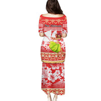 Hawaii Mele Kalikimaka Puletasi Santa Claus and Hula Dancing Merry Christmas LT9 - Polynesian Pride