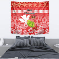 Hawaii Mele Kalikimaka Tapestry Santa Claus and Hula Dancing Merry Christmas LT9 - Polynesian Pride