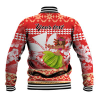 Personalised Hawaii Mele Kalikimaka Baseball Jacket Santa Claus and Hula Dancing Merry Christmas LT9 - Polynesian Pride