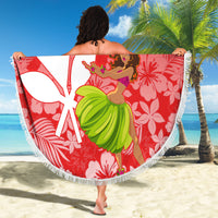 Personalised Hawaii Mele Kalikimaka Beach Blanket Santa Claus and Hula Dancing Merry Christmas LT9 - Polynesian Pride