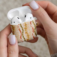 Hawaiian Ohia Lehua Lei AirPods Case Plaid Palaka Ahiehie Pattern LT9 - Polynesian Pride