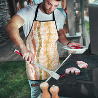 Hawaiian Ohia Lehua Lei Apron Plaid Palaka Ahiehie Pattern - Polynesian Pride