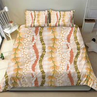 Hawaiian Ohia Lehua Lei Bedding Set Plaid Palaka Ahiehie Pattern - Polynesian Pride