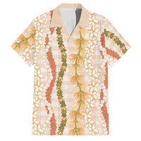 Hawaiian Ohia Lehua Lei Family Matching Mermaid Dress and Hawaiian Shirt Plaid Palaka Ahiehie Pattern - Polynesian Pride
