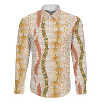 Hawaiian Ohia Lehua Lei Family Matching Mermaid Dress and Hawaiian Shirt Plaid Palaka Ahiehie Pattern - Polynesian Pride
