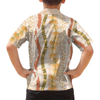 Hawaiian Ohia Lehua Lei Family Matching Short Sleeve Bodycon Dress and Hawaiian Shirt Plaid Palaka Ahiehie Pattern - Polynesian Pride