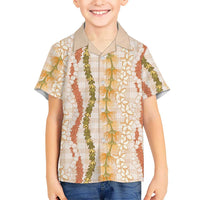 Hawaiian Ohia Lehua Lei Family Matching Short Sleeve Bodycon Dress and Hawaiian Shirt Plaid Palaka Ahiehie Pattern - Polynesian Pride