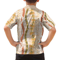 Hawaiian Ohia Lehua Lei Family Matching Summer Maxi Dress and Hawaiian Shirt Plaid Palaka Ahiehie Pattern LT9 - Polynesian Pride