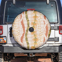 Hawaiian Ohia Lehua Lei Spare Tire Cover Plaid Palaka Ahiehie Pattern - Polynesian Pride