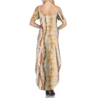 Hawaiian Ohia Lehua Lei Summer Maxi Dress Plaid Palaka Ahiehie Pattern LT9 - Polynesian Pride