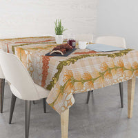Hawaiian Ohia Lehua Lei Tablecloth Plaid Palaka Ahiehie Pattern LT9 - Polynesian Pride