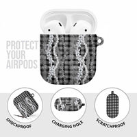 Hawaiian Ohia Lehua Lei AirPods Case Plaid Palaka Eleele Pattern LT9 - Polynesian Pride