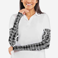 Hawaiian Ohia Lehua Lei Arm Sleeves Plaid Palaka Eleele Pattern LT9 - Polynesian Pride