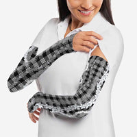 Hawaiian Ohia Lehua Lei Arm Sleeves Plaid Palaka Eleele Pattern LT9 - Polynesian Pride