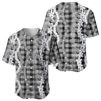 Hawaiian Ohia Lehua Lei Baseball Jersey Plaid Palaka Eleele Pattern LT9 - Polynesian Pride