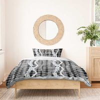 Hawaiian Ohia Lehua Lei Bedding Set Plaid Palaka Eleele Pattern - Polynesian Pride