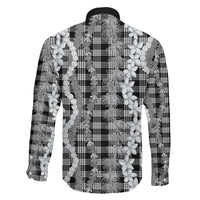 Hawaiian Ohia Lehua Lei Family Matching Puletasi and Hawaiian Shirt Plaid Palaka Eleele Pattern LT9 - Polynesian Pride