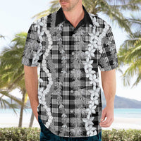 Hawaiian Ohia Lehua Lei Hawaiian Shirt Plaid Palaka Eleele Pattern LT9 - Polynesian Pride