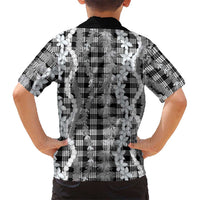 Hawaiian Ohia Lehua Lei Kid Hawaiian Shirt Plaid Palaka Eleele Pattern LT9 - Polynesian Pride