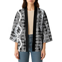 Hawaiian Ohia Lehua Lei Kimono Plaid Palaka Eleele Pattern - Polynesian Pride