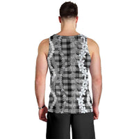 Hawaiian Ohia Lehua Lei Men Tank Top Plaid Palaka Eleele Pattern LT9 - Polynesian Pride