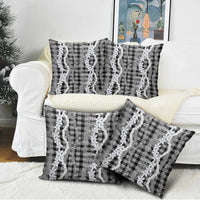 Hawaiian Ohia Lehua Lei Pillow Cover Plaid Palaka Eleele Pattern - Polynesian Pride