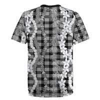 Hawaiian Ohia Lehua Lei Rugby Jersey Plaid Palaka Eleele Pattern LT9 - Polynesian Pride