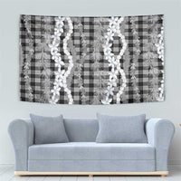 Hawaiian Ohia Lehua Lei Tapestry Plaid Palaka Eleele Pattern - Polynesian Pride
