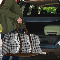 Hawaiian Ohia Lehua Lei Travel Bag Plaid Palaka Eleele Pattern LT9 - Polynesian Pride