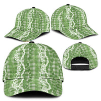 Hawaiian Ohia Lehua Lei Classic Cap Plaid Palaka Omaomao Pattern LT9 - Polynesian Pride