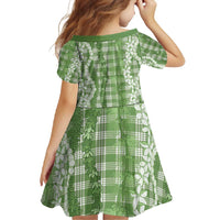 Hawaiian Ohia Lehua Lei Family Matching Off Shoulder Maxi Dress and Hawaiian Shirt Plaid Palaka Omaomao Pattern LT9 - Polynesian Pride