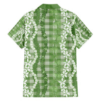 Hawaiian Ohia Lehua Lei Family Matching Tank Maxi Dress and Hawaiian Shirt Plaid Palaka Omaomao Pattern LT9 - Polynesian Pride