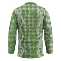 Hawaiian Ohia Lehua Lei Hockey Jersey Plaid Palaka Omaomao Pattern LT9 - Polynesian Pride