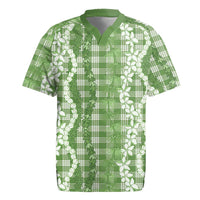 Hawaiian Ohia Lehua Lei Rugby Jersey Plaid Palaka Omaomao Pattern - Polynesian Pride