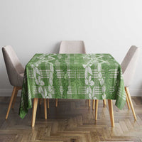 Hawaiian Ohia Lehua Lei Tablecloth Plaid Palaka Omaomao Pattern LT9 - Polynesian Pride