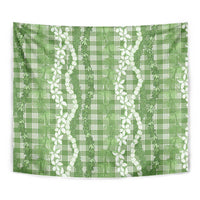 Hawaiian Ohia Lehua Lei Tapestry Plaid Palaka Omaomao Pattern - Polynesian Pride