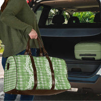 Hawaiian Ohia Lehua Lei Travel Bag Plaid Palaka Omaomao Pattern LT9 - Polynesian Pride