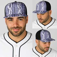 Hawaiian Ohia Lehua Lei Baseball Net Cap Plaid Palaka Uliuli hohonu Pattern LT9 - Polynesian Pride
