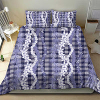 Hawaiian Ohia Lehua Lei Bedding Set Plaid Palaka Uliuli hohonu Pattern - Polynesian Pride