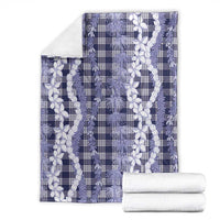 Hawaiian Ohia Lehua Lei Blanket Plaid Palaka Uliuli hohonu Pattern - Polynesian Pride