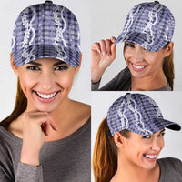Hawaiian Ohia Lehua Lei Classic Cap Plaid Palaka Uliuli hohonu Pattern - Polynesian Pride