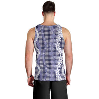 Hawaiian Ohia Lehua Lei Men Tank Top Plaid Palaka Uliuli hohonu Pattern LT9 - Polynesian Pride