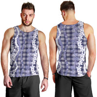 Hawaiian Ohia Lehua Lei Men Tank Top Plaid Palaka Uliuli hohonu Pattern LT9 - Polynesian Pride