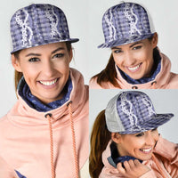 Hawaiian Ohia Lehua Lei Mesh Trucker Cap Plaid Palaka Uliuli hohonu Pattern LT9 - Polynesian Pride