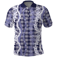Hawaiian Ohia Lehua Lei Polo Shirt Plaid Palaka Uliuli hohonu Pattern - Polynesian Pride